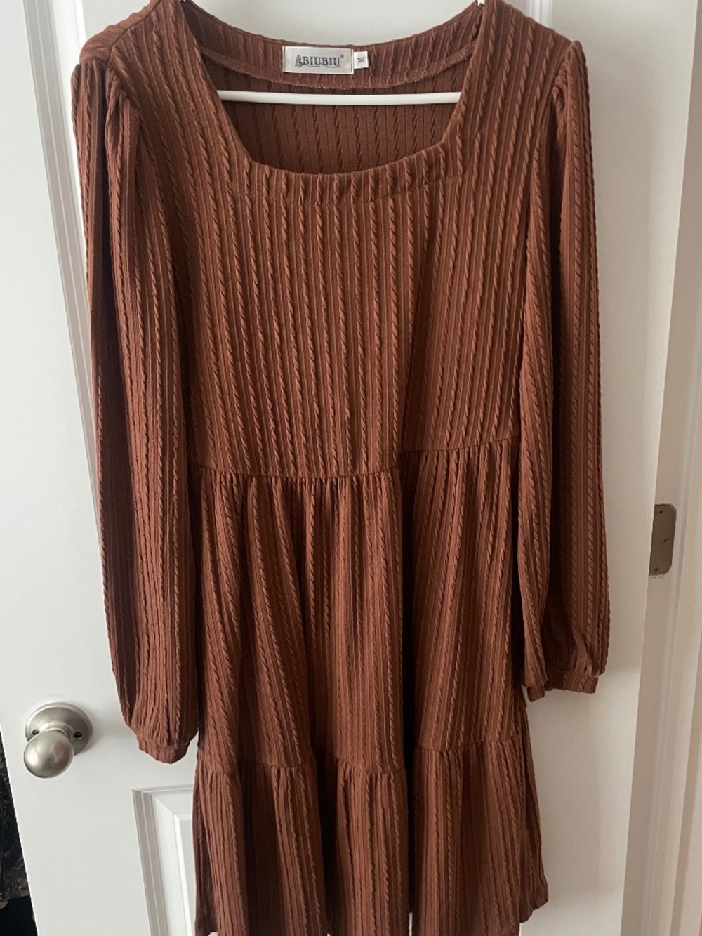 Brown long sleeve dress